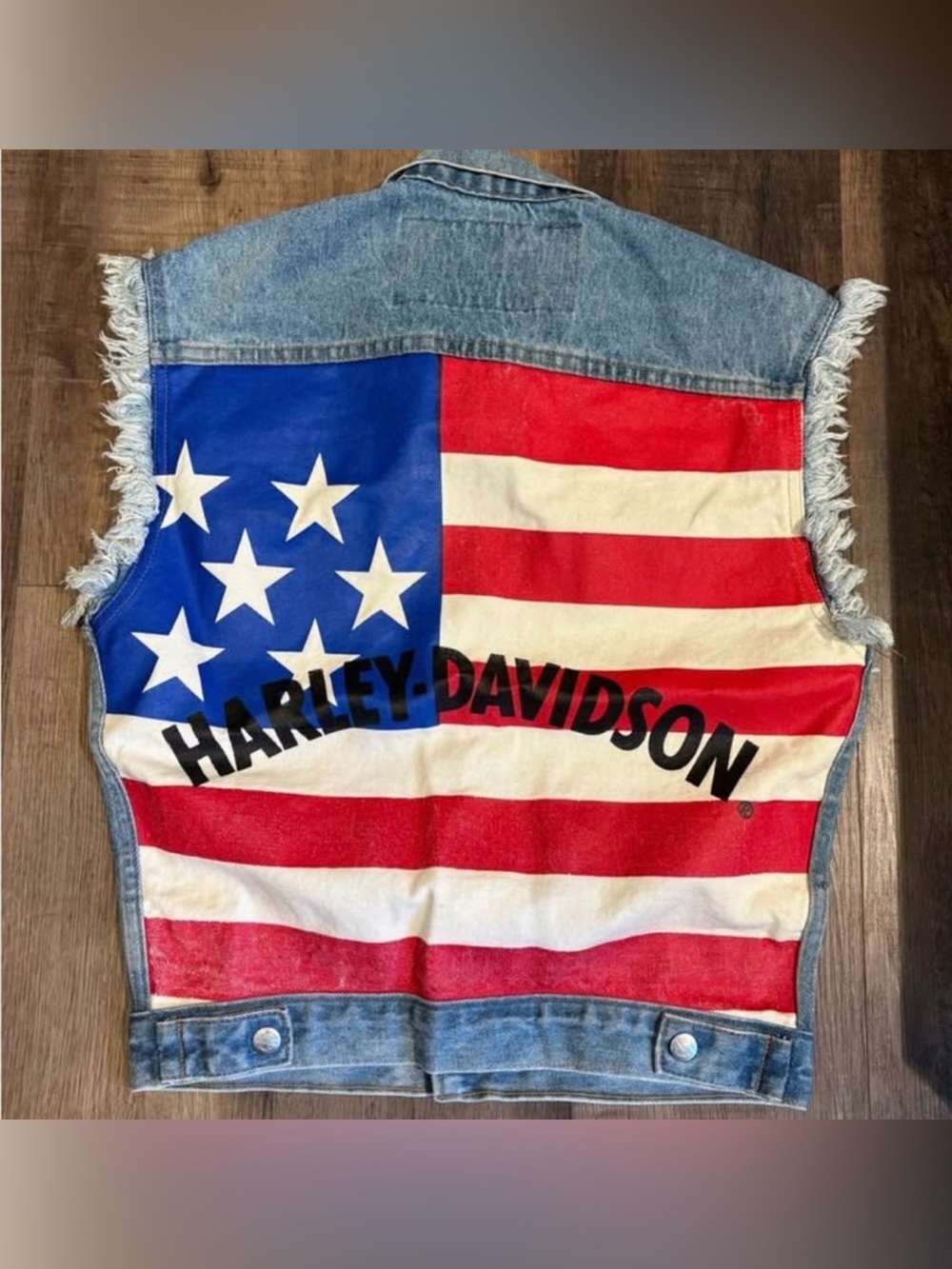 Harley-Davidson Black Denim Patch Vintage